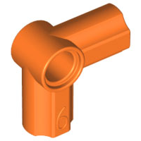 Technic Axle and Pin Connector Angled #6 - 90° in Orange