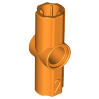 Technic Axle and Pin Connector Angled #2 - 180° in Orange