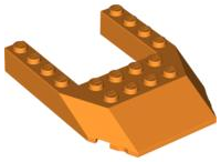 Brick Wedged, Sloped 6 x 8 Cutout in Orange