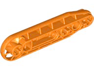 Technic Beam 1 x 7 with Fan in Orange
