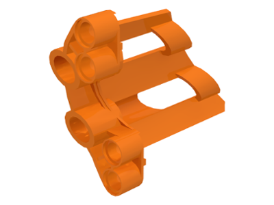 Technic Panel Fairing # 1 Large Short, Large Holes, Side A in Orange