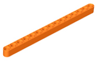 Technic Beam 1 x 15 Thick in Orange