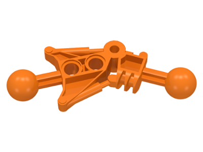 Large Figure Skeletal, Limb, Angular with 2 Ball Joints, and 2 Holes (Toa) in Orange
