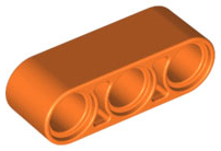 Technic Beam 1 x 3 Thick in Orange