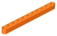 Technic Beam 1 x 11 Thick in Orange
