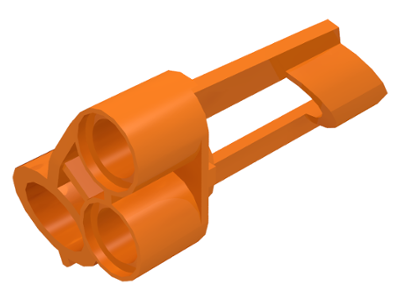 Technic Panel Fairing # 5 Small Short, Large Hole, Side A in Orange