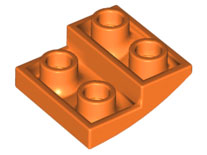 Brick Curved Inverted 2 x 2 x 2/3 in Orange
