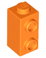 Brick Special 1 x 1 x 1 2/3 with Studs on 1 Side in Orange