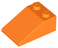 Brick Sloped 33° 3 x 2 in Orange