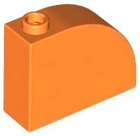 Brick Curved 1 x 3 x 2 in Orange