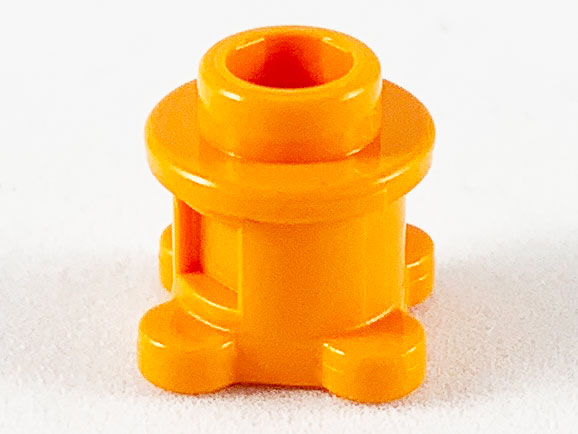 Belville / Scala, Brick Round 1 x 1 x 2/3 Round in Orange