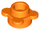 Plant, Flower, Plate Round 1 x 1 with 4 Petals in Orange