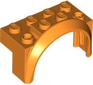 Wheel Arch, Mudguard 4 x 2 x 2 1/2 in Orange