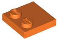 Plate Special 2 x 2 with Only 2 studs in Orange