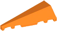 Brick Wedged, Sloped 2 x 5 Left in Orange