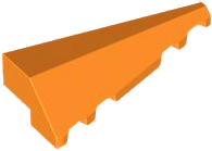 Brick Wedged, Sloped 2 x 5 Right in Orange