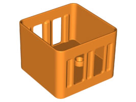 Duplo Box 4 x 4 x 2 1/2 in Orange