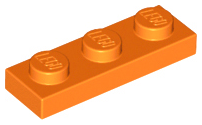 Plate 1 x 3 in Orange