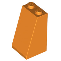 Brick Sloped 75° 2 x 2 x 3 [Solid Studs] in Orange