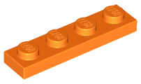 Plate 1 x 4 in Orange