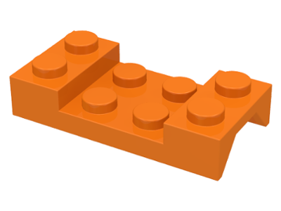 Wheel Arch, Mudguard 2 x 4 Studded in Orange