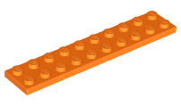 Plate 2 x 10 in Orange
