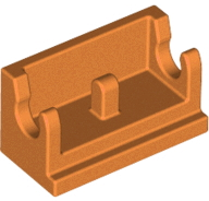 Hinge Brick 1 x 2 Base in Orange