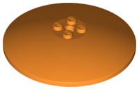 Dish 8 x 8 Inverted [Radar], Solid Studs, Rounded Anti-stud Underside in Orange