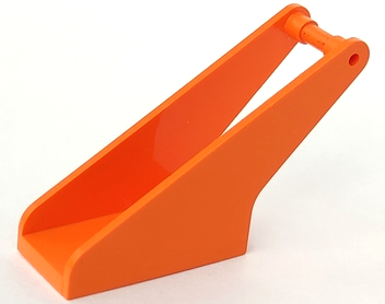 Hook, Fabuland Tow Hook - Arm, 2 x 4 Base in Orange