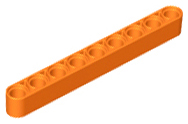Technic Beam 1 x 9 Thick in Orange