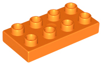 Duplo Plate 2 x 4 in Orange
