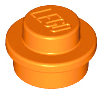 Plate Round 1 x 1 with Solid Stud in Orange