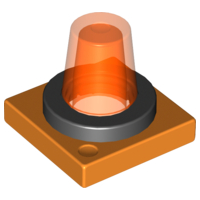 Duplo Flashlight, 2 x 2 Base with Trans-Neon Orange Light in Orange