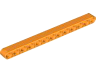 Technic Beam 1 x 13 Thick in Orange