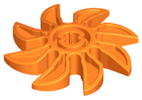 Propeller 8 Blade 5 Diameter in Orange