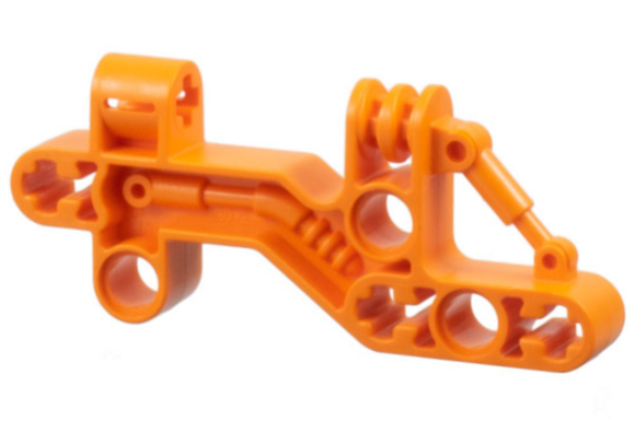 Large Figure Skeletal, Limb 1 x 3 x 7 Beam with Axle Holes (Bohrok) in Orange