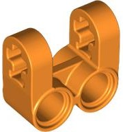 Technic Axle and Pin Connector Perpendicular Double Split in Orange