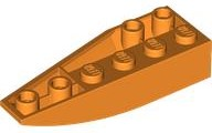 Brick Wedged, Curved Inverted 6 x 2 Right in Orange