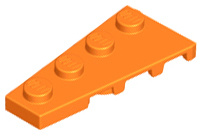 Wedge Plate 4 x 2 Left in Orange
