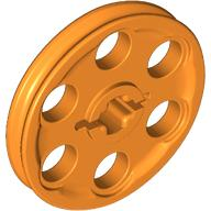 Technic Wedge Belt Wheel [aka Pulley] in Orange