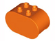 Duplo Brick 2 x 4 x 2 Rounded Ends in Orange
