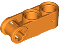 Technic Axle and Pin Connector Perpendicular 3L with 2 Pin Holes in Orange