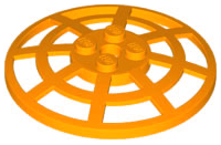 Dish 6 x 6 Inverted, Radar / Webbed [Anti-studs at 90°] in Orange