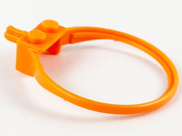 Sports Hoop with 2 Studs and Axle in Orange