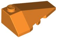 Brick Wedged, Sloped 4 x 2 Triple Right in Orange