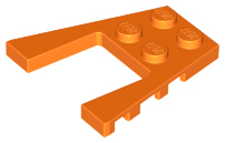 Wedge Plate 4 x 4 with 2 x 2 Cutout in Orange