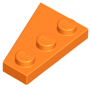 Wedge Plate 3 x 2 Right in Orange