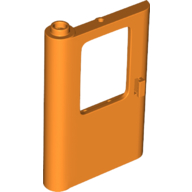 Door 1 x 4 x 5 Train Left - Thick Support Bottom in Orange