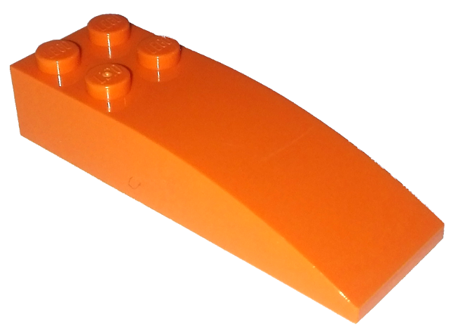 Brick Curved 6 x 2 in Orange