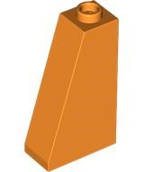 Brick Sloped 75° 2 x 1 x 3 with Hollow Stud in Orange